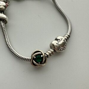 Pandora May green eternity birthstone circle charm